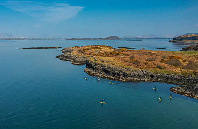 The calm sea by Oban.