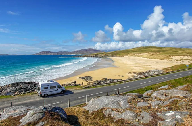 View of Harris Beach from above.