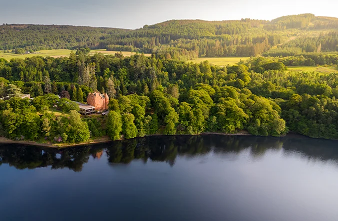 Aerial view of the countryside