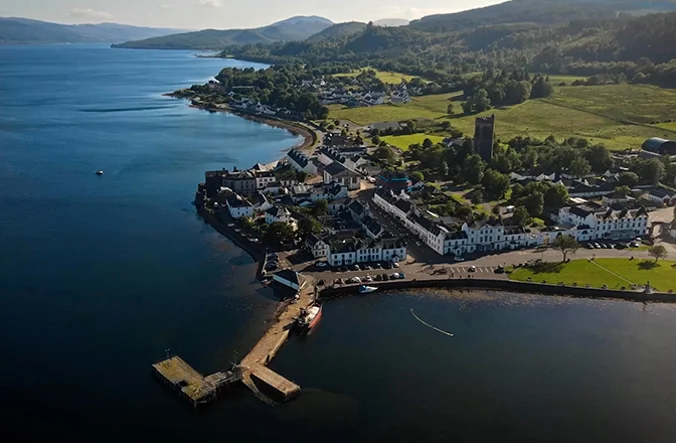 Aerial Shot of Loch Fyne Hotel