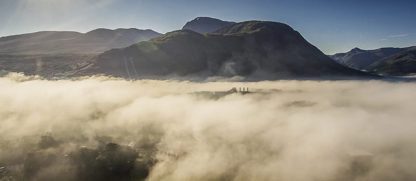 Ben Nevis surrounded by clouds