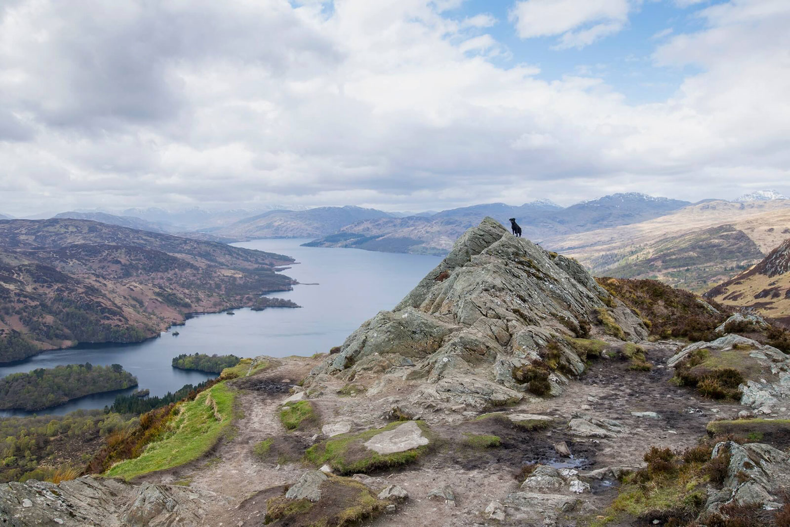 Highland landscape of  mountains and lochs