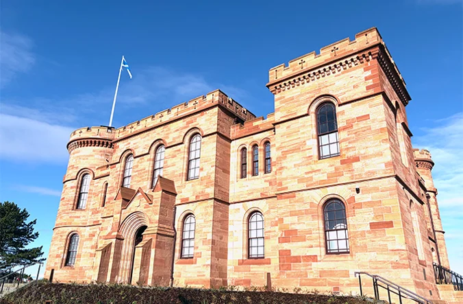 Exterior shot of Inverness Castle