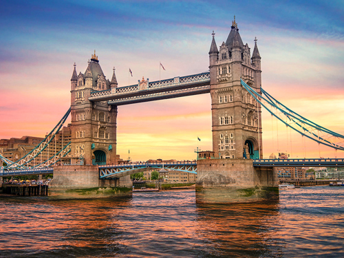 Sunset at Tower Bridge, London