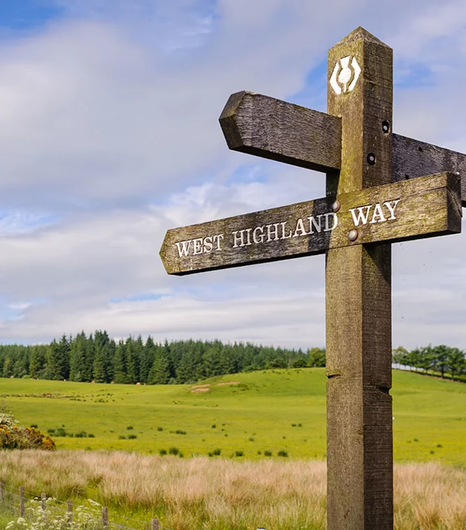 West Highland Way sign near Roybridge