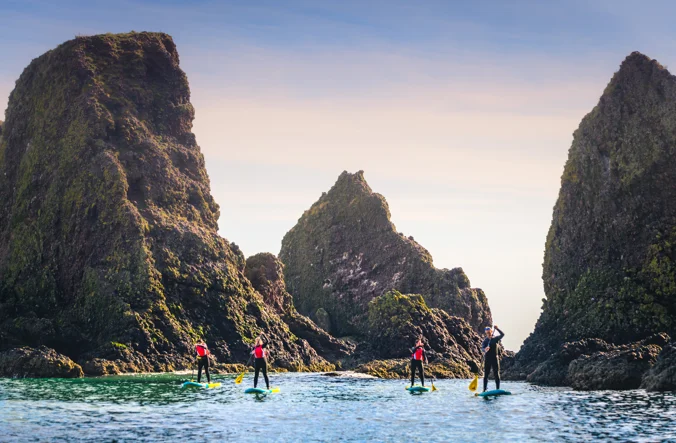Paddleboarding near Stonehaven