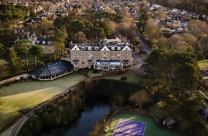 Aerial view of the Golf View Hotel & Spa