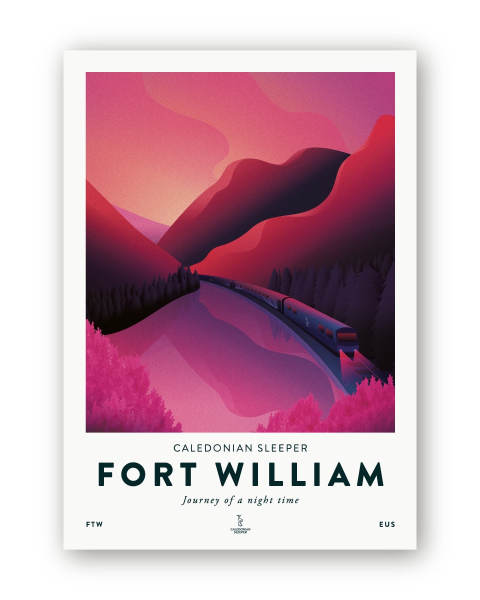 Caledonian Sleeper Fort William Poster