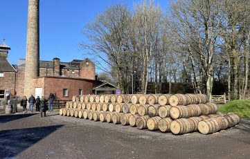 Barrels at Annandale Distillery